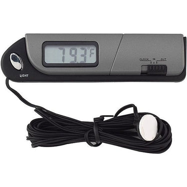 Bell Automotive Slimline Indoor/Outdoor Thermometer & Clock