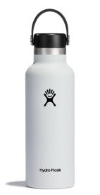 HYDRO FLASK 18OZ STAND MOUTH FLEX CAP WHITE