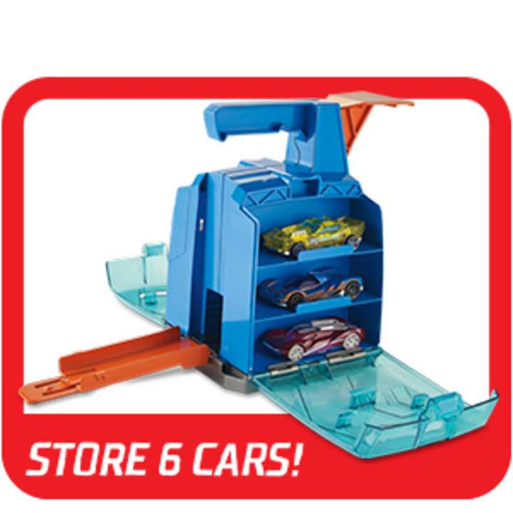 Load image into Gallery viewer, Hot Wheels Launcher Case Storage For 6 1:64 Scale Toy Cars Ages 5 To 10
