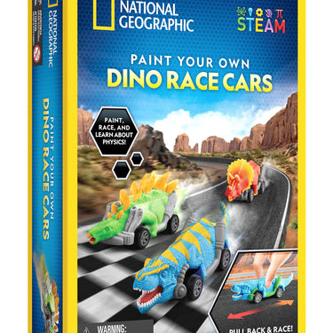 National Geographic Paint Your Own Dino Race Cars