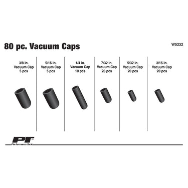 Performance Tool 80 pc. Vacuum Cap Assortment