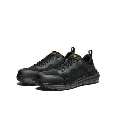 Keen Men's Speedworks Work Sneaker (Carbon Toe) Black/Steel Grey 13EE