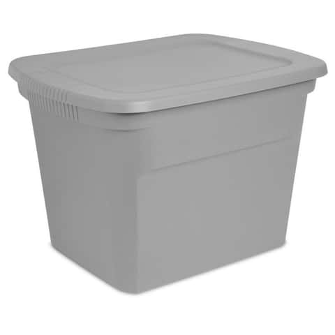 Load image into Gallery viewer, Sterilite 18 gal Gray Storage Tote 16-1/8 in. H X 23-1/2 in. W X 18-3/8 in. D Stackable
