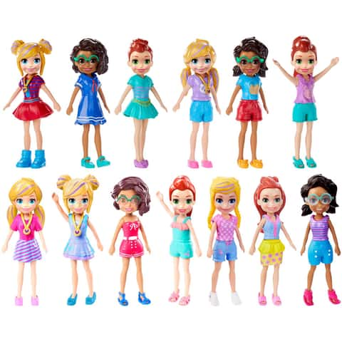 Mattel Polly Pocket Figures Plastic Multicolor Assorted