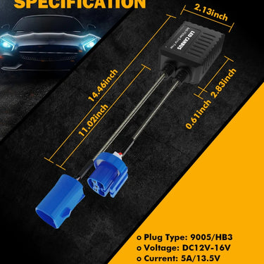 Auxbeam 9007 C20-model Decoder-pro Enhanced Led Headlight Bulbs Canbus Decoder Harness Resistor Conversion Kit 2pcs/set