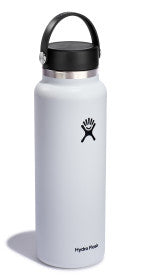 Hydro Flask 40oz Wide Mouth 2.0 Flex Cap White
