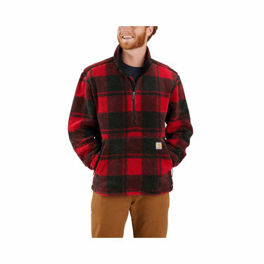 Carhartt Loose Fit Fleece Pullover (Crabapple/Black Plaid) Size XL