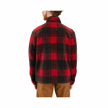 Carhartt Loose Fit Fleece Pullover (Crabapple/Black Plaid) Size XL