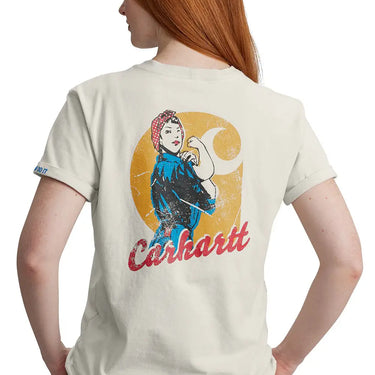 Carhartt Rosie the Riveter Short Sleeve T-Shirt Size (Cream) 3XL