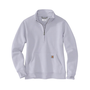 Carhartt Women's Relaxed Fit Midweight Quarter-Zip Mock-Neck Sweatshirt (Mica) Size M