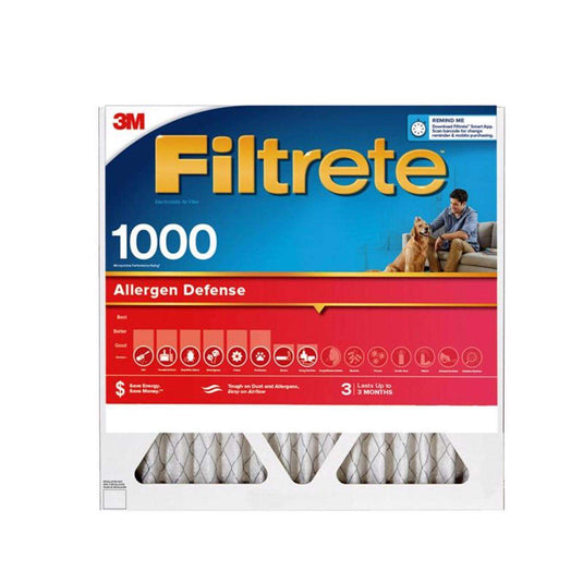 Filtrete 24 in. W X 24 in. H X 1 in. D 1000 MERV Pleated Allergen Air Filter 1 pk