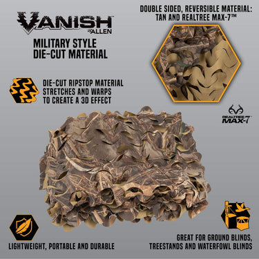 Allen Company Die-Cut Camo Material, 9.8’ x 58" (Tan/Realtree Max-7)