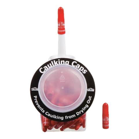 Tool Time Manufacturing Red Industrial Vinyl Reusable Caulking Caps 1 pk