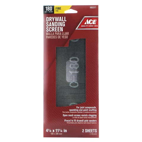 Load image into Gallery viewer, Ace 11-1/4 in. L X 4-1/4 in. W 180 Grit Silicon Carbide Drywall Sanding Screen 2 pk
