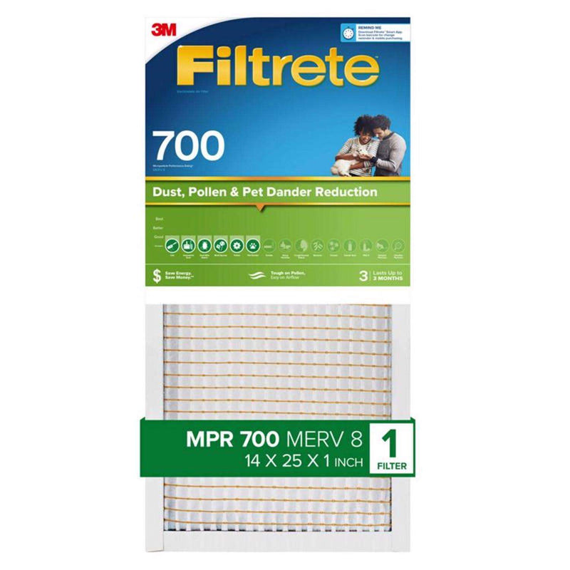 Load image into Gallery viewer, Filtrete 14 in. W X 24 in. H X 1 in. D Polypropylene 700 MPR Pleated Air Filter 1 pk
