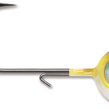 VMC 3/8 Oz. Neon Moon Eye Jig 4-Pack (Yellow Perch)