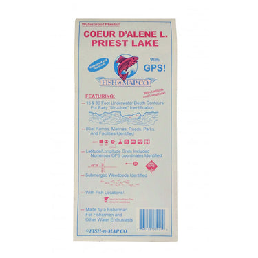 Fish-N-Map Coeur D'Alene & Priest Lake Recreation Map