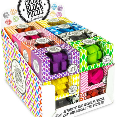Wood Color Block Puzzles (Sold Separately)