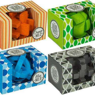 Wood Color Block Puzzles (Sold Separately)
