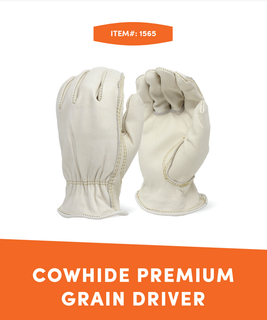 Premium Grain Unlined Cowhide Driver Gloves Large