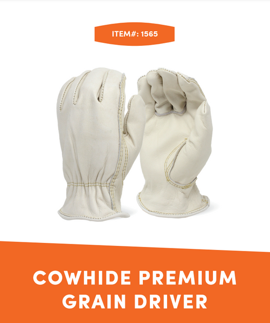 Premium Grain Unlined Cowhide Driver Gloves Extra Large