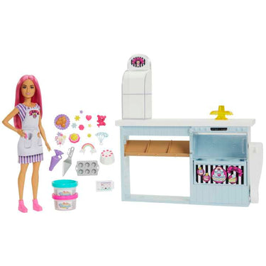 Barbie Doll Bakery Playset With Pink-Haired Petite Doll, Baking Station, 20+ Pieces