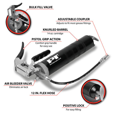 Performance Tool Pro Pistol Grip Grease Gun