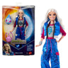 Disney Zombies 4 Addison Wells doll with silver hair in a blue outfit, shown next to its box