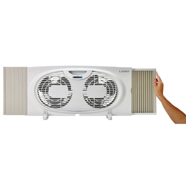 Lasko 10.15 in. H X 7 in. D 2 speed Twin Window Fan