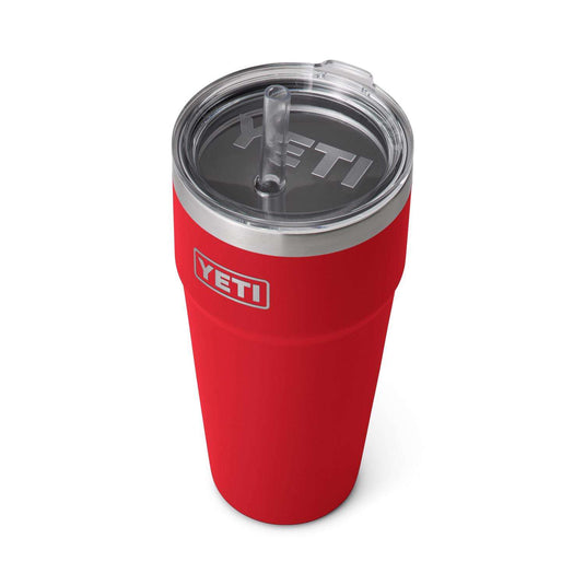 Yeti Rambler 26 Oz BPA Free Straw Cup - Rescue Red