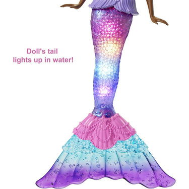Mermaid Barbie Doll With Water-Activated Twinkle Light-Up Tail - Purple