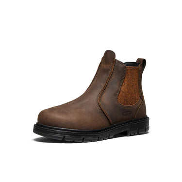 Keen Women's San Jose Chelsea 90° Heel Boot (Aluminum Toe) Cascade Brown/Black 7.5M