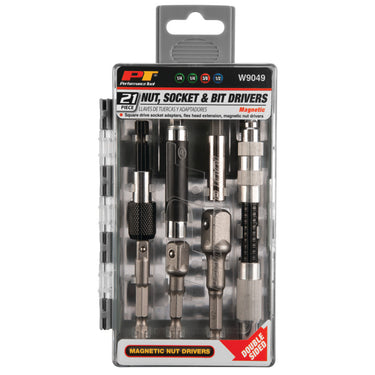 Performance Tool 21 pc. Socket, Bit & Nut Driver Set