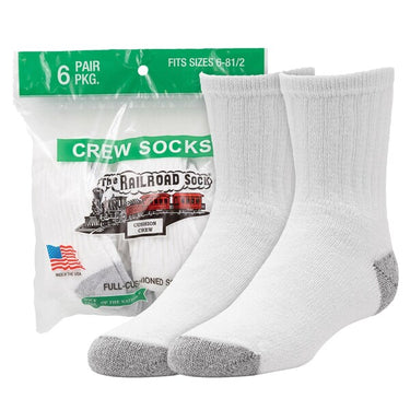 Railroad Sock 6-Pack Kid's Crew Socks Size 13-5Y