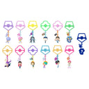 The 13 KPop Demon Hunters mini keychain figures with their colored clips