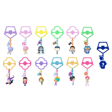 The 13 KPop Demon Hunters mini keychain figures with their colored clips