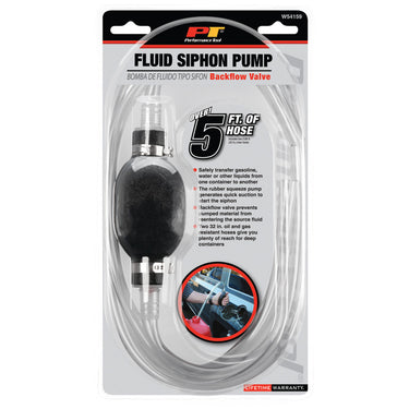 Performance Tool Siphon Hose w/Back Flow Valve