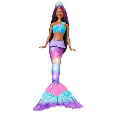 Mermaid Barbie Doll With Water-Activated Twinkle Light-Up Tail - Purple