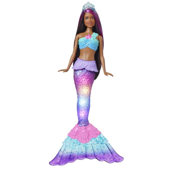 Load image into Gallery viewer, Mermaid Barbie Doll With Water-Activated Twinkle Light-Up Tail - Purple
