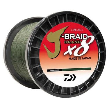 Daiwa J-Braid x8 Grand Braided Line 40# Test, 300 Yard (Dark Green)