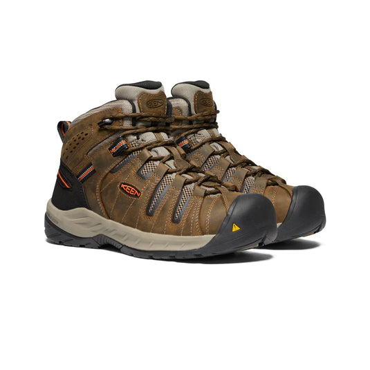 Keen Men's Flint II Boot (Soft Toe) 11EE Cascade Brown/Burnt Ochre