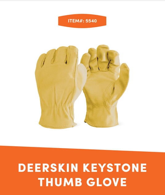 Deerskin Driver With Keystone Thumb Glove Medium