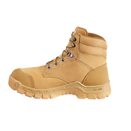 CARHARTT RUGGED FLEX® WATERPROOF 6" SOFT TOE WORK BOOT 10M WHEAT NUBUCK