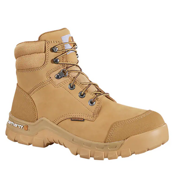 Carhartt Rugged Flex® Waterproof 6" Soft Toe Work Boot (Wheat Nubuck) Size 10W