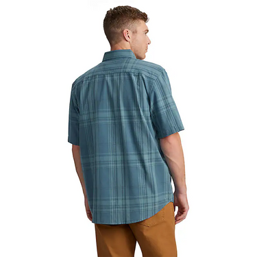 Carhartt Loose Fit Midweight Short-Sleeve Plaid Shirt (Storm Blue) Size L