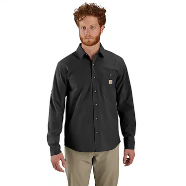 Carhartt Force Sun Defender™ Relaxed Fit Lightweight Long-Sleeve Shirt (Black) Size XXL