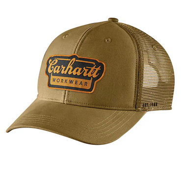 Carhartt Rugged Flex® Twill Mesh-Back Script Patch Cap (Golden Grass)