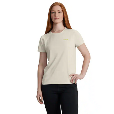 Carhartt Women's Force Sun Defender™ Relaxed Fit Short-Sleeve Shirt (Chalk) Size XL