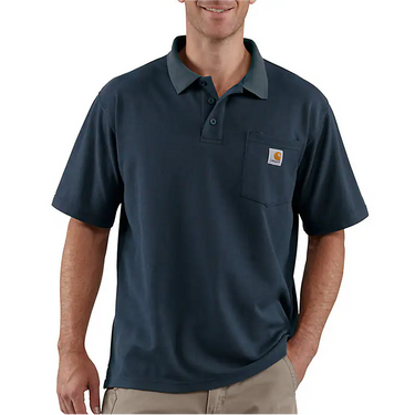 CarharttLoose Fit Midweight Short-Sleeve Pocket Polo (Navy) Size S