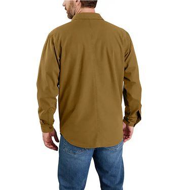 Carhartt Rugged Flex® Relaxed Fit Canvas Fleece-Lined Shirt Jac (Oak Brown) Size XLT